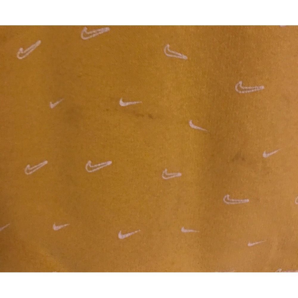 Nike Hoodie Fleece Sweatshirt Mens‎ Medium Yellow AOP All Over Print Swoosh Logo - Picture 5 of 12